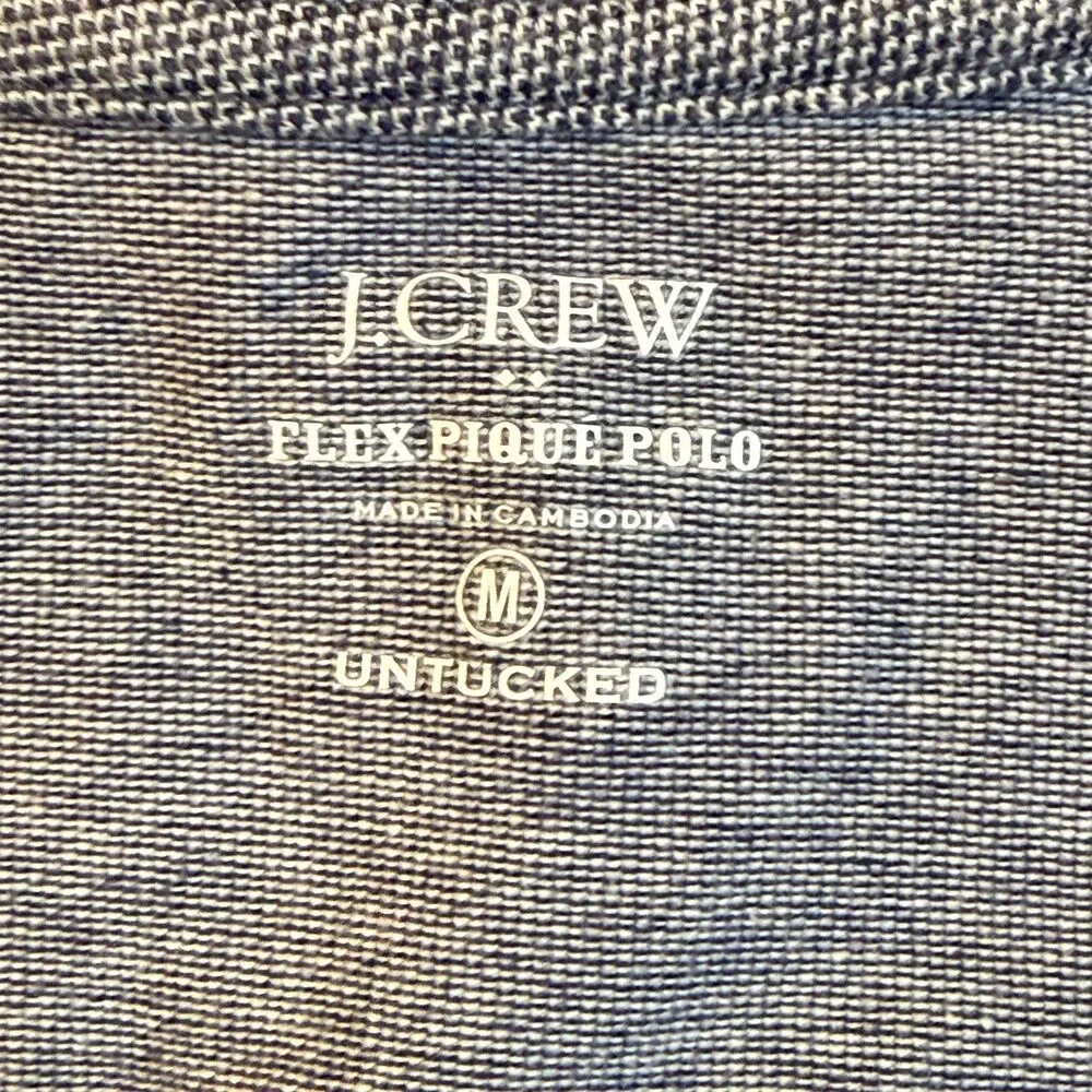 J.Crew grey Flex Pique Polo - Size M - 0382